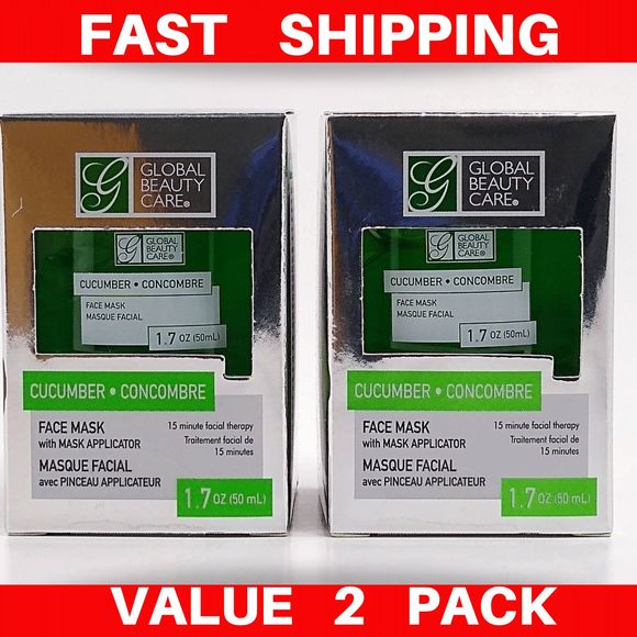 Premium Cucumber Gel Face Mask - Set of 2 X 1.7oz - Picture 1 of 4